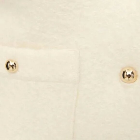 NWT Reformation Marin Wool-Blend Jacket - Cream - XS - Picture 4 of 7